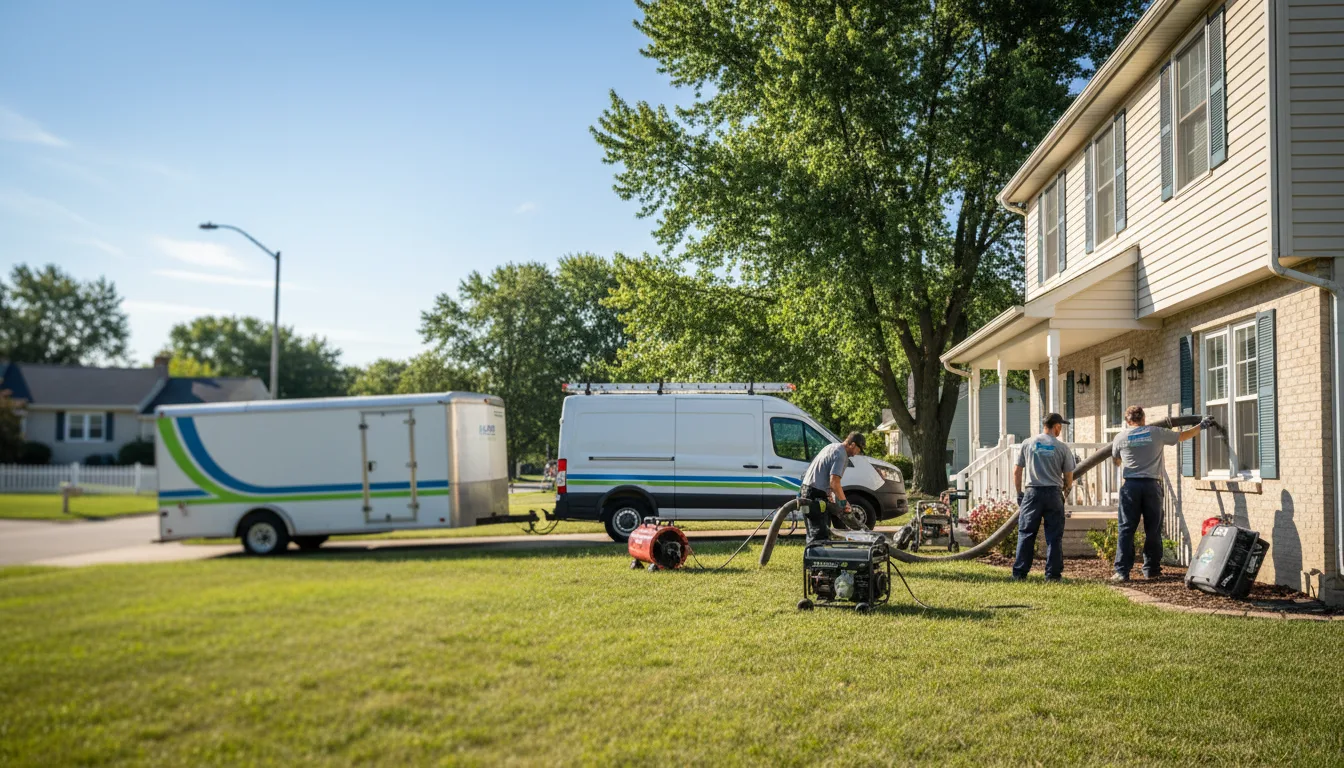 Flooded Basement Restoration And Cleanup With Repair in Penfield, IL near me